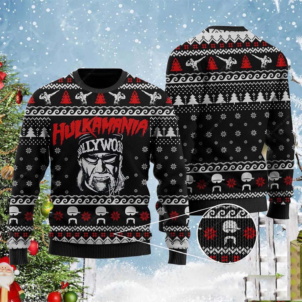 Hulkamania Ugly Christmas Sweater Hulkamania Ugly Christmas Sweater