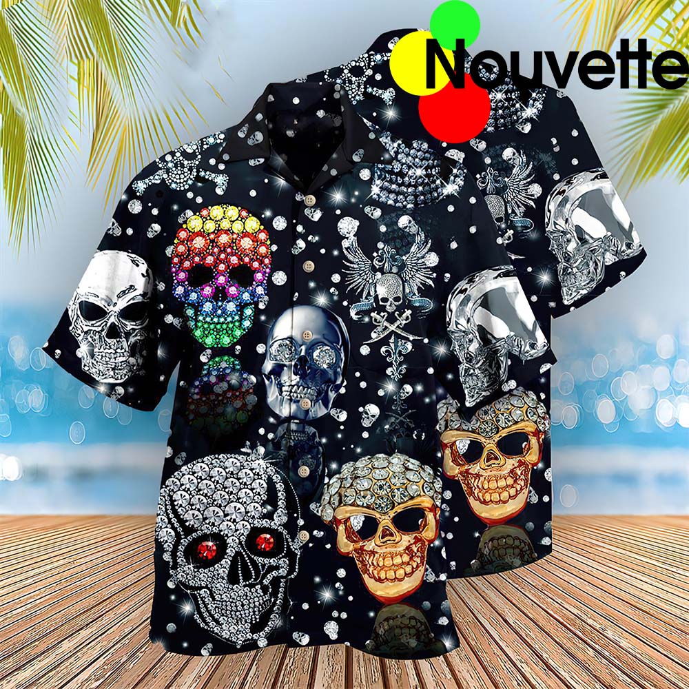 Diamond Skull Halloween Hawaiian Shirt