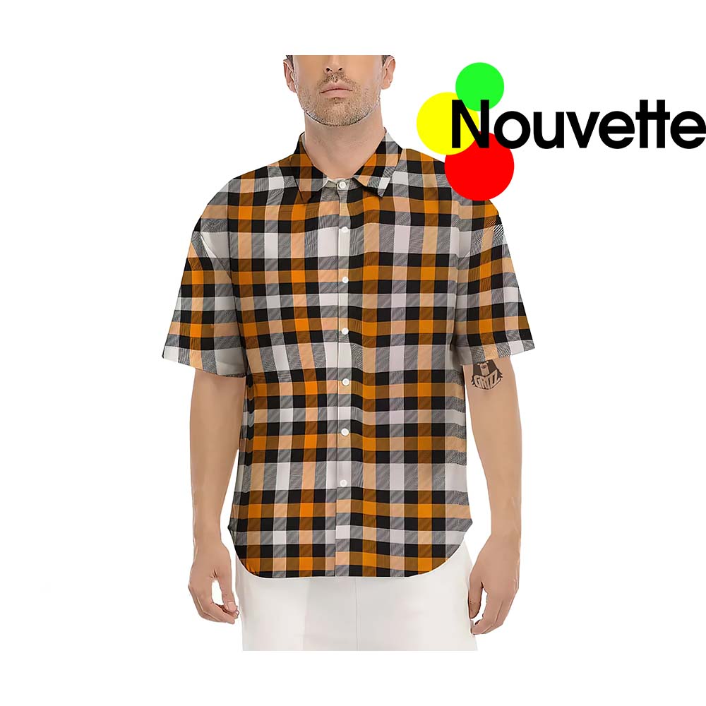 Buffalo Plaid Pattern Halloween Hawaiian Shirt Buffalo Plaid Pattern Halloween Hawaiian Shirt