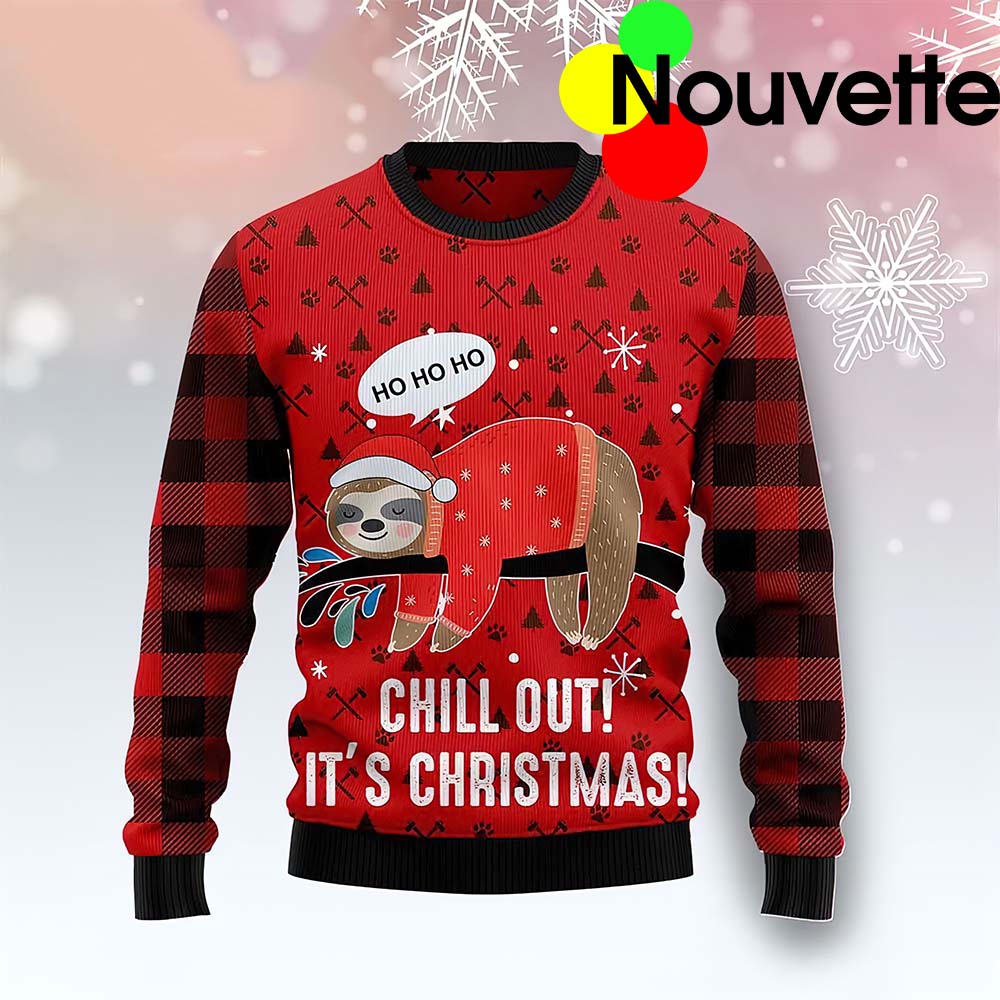 Sloth Chill Out It’S Christmas Sweater Sloth Chill Out It’S Christmas Sweater
