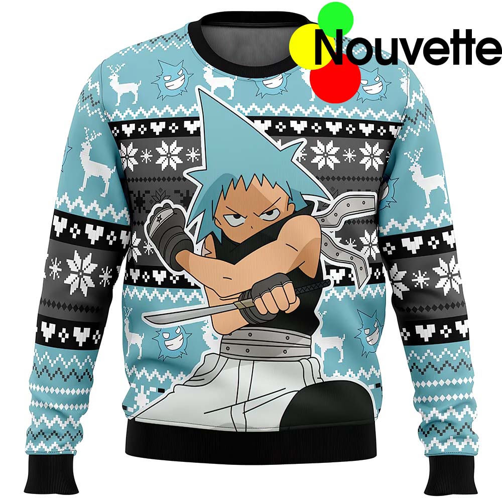 Black Star Soul Eater Ugly Christmas Sweater Black Star Soul Eater Ugly Christmas Sweater