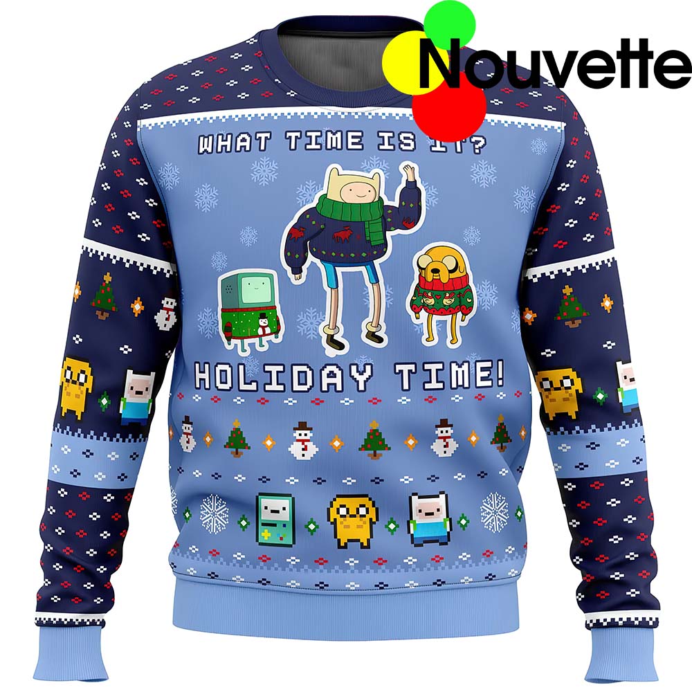Adventure Time What Time Is It Holiday Time Christmas Sweater