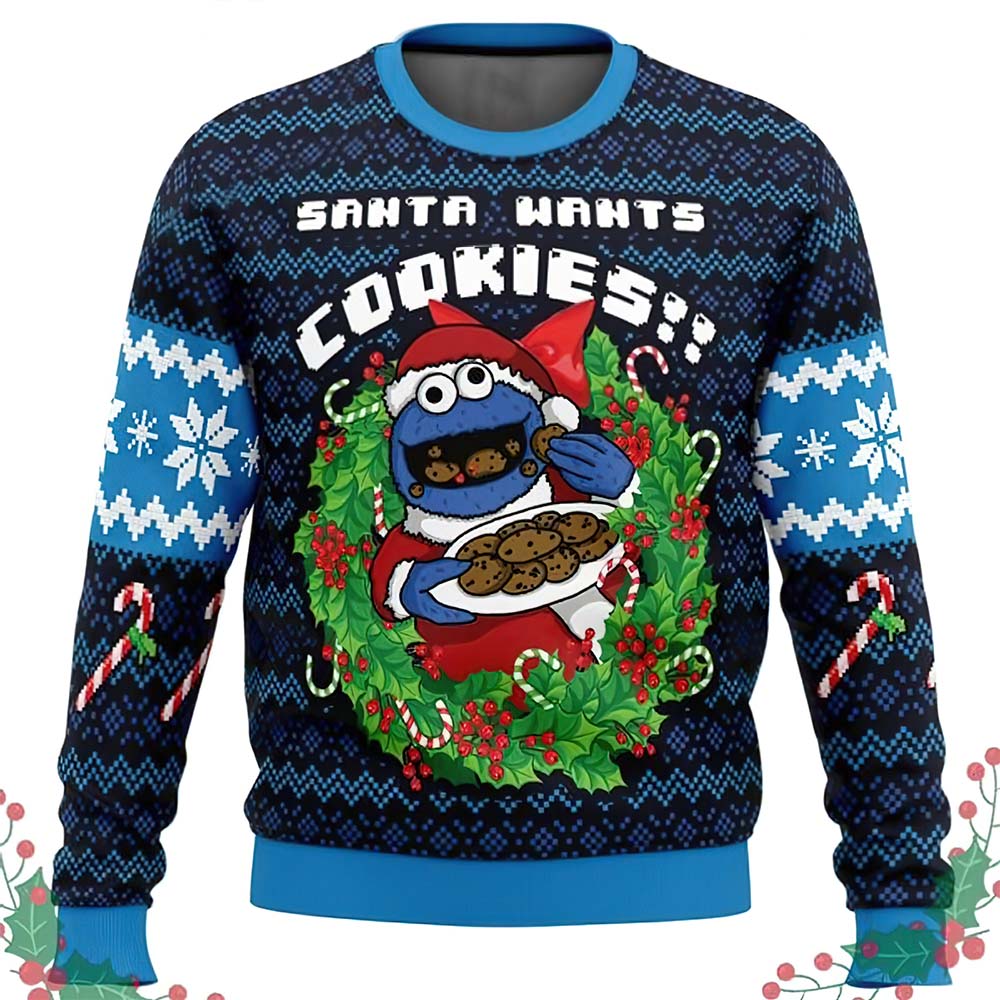 Santa Wants Cookies Christmas Sweater Santa Wants Cookies Christmas Sweater
