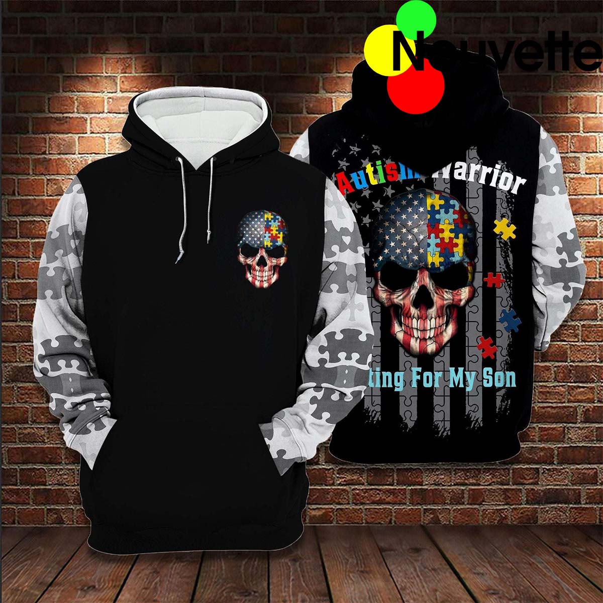 Autism Warrior Fighting For My Son 3D Hoodie Autism Warrior Fighting For My Son 3D Hoodie