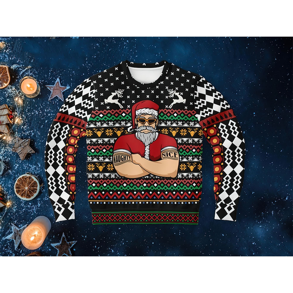 Santa Bouncer Christmas Sweater Santa Bouncer Christmas Sweater