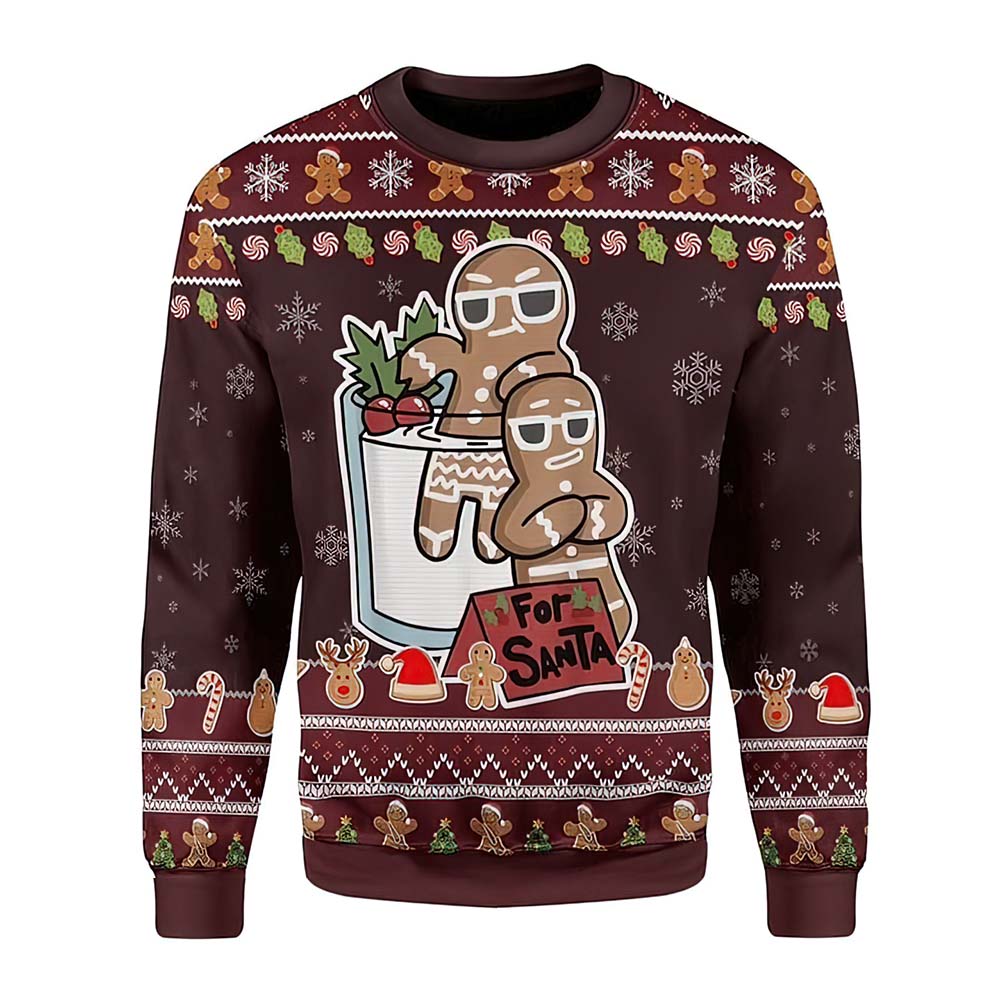 Gingerbread For Santa Christmas Sweater Gingerbread For Santa Christmas Sweater