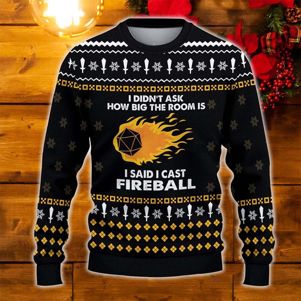 I Said I Cast Fireball Christmas Sweater I Said I Cast Fireball Christmas Sweater