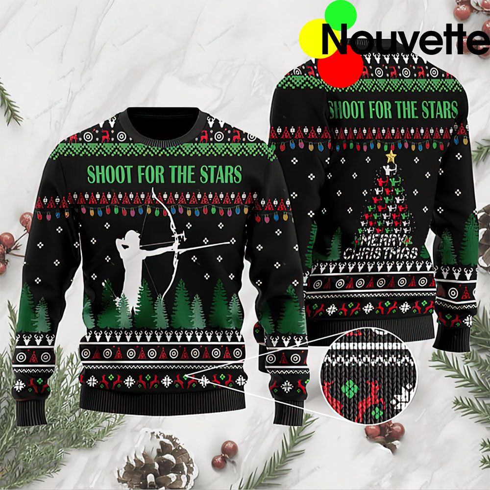 Archer Shoot For The Stars Christmas Sweater Archer Shoot For The Stars Christmas Sweater