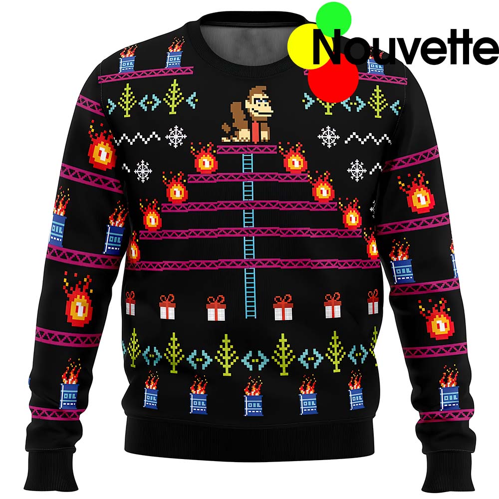 Donkey Kong Ugly Christmas Sweater Donkey Kong Ugly Christmas Sweater