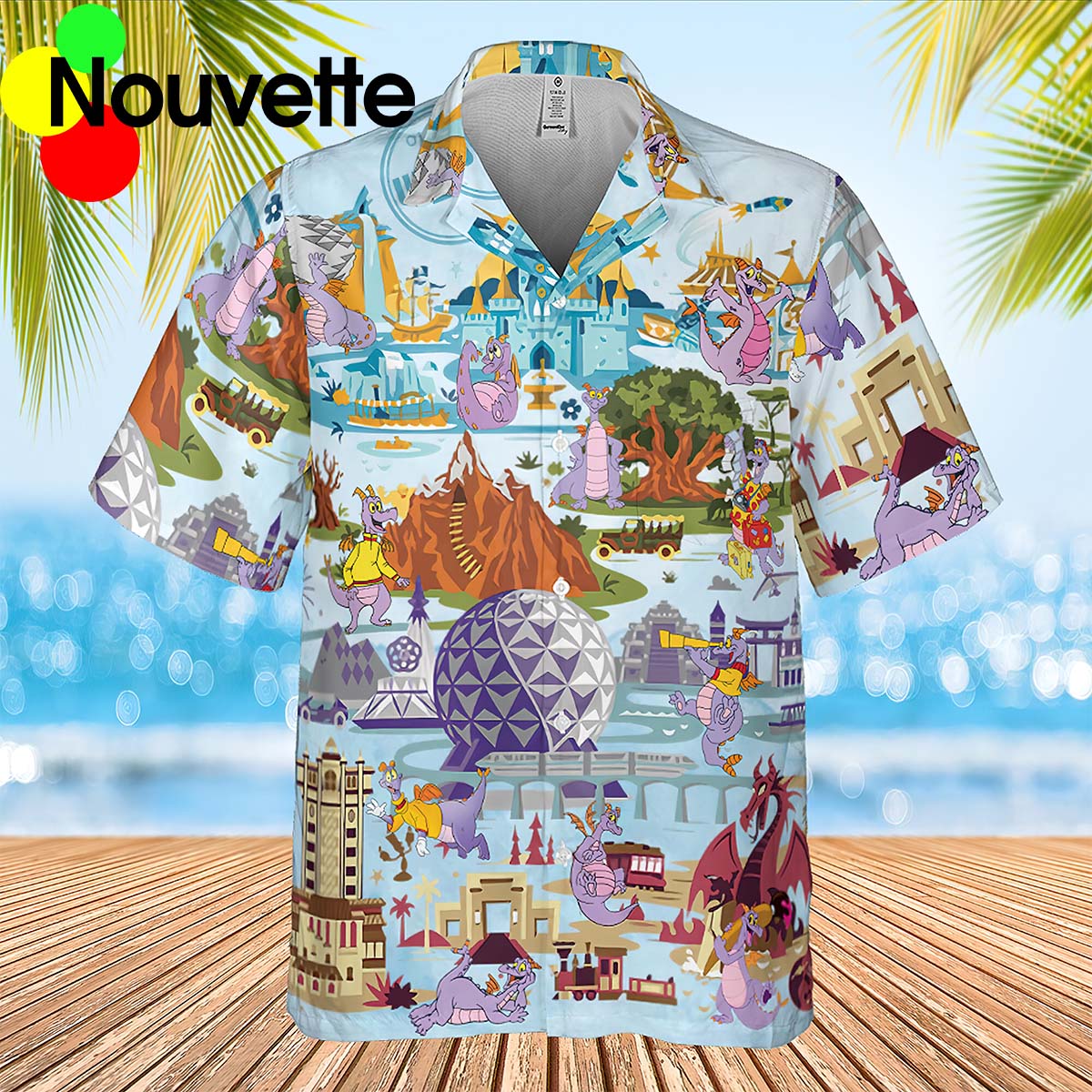 Epcot Figment Hawaiian Shirt