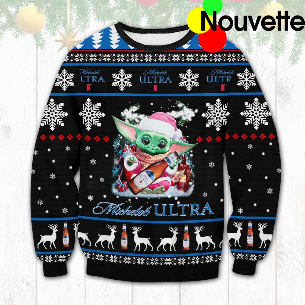 Yoda Michelob Ultra Ugly Christmas Sweater Yoda Michelob Ultra Ugly Christmas Sweater