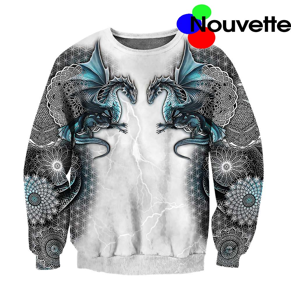 Dragon White 3D All Over Printed Sweater Dragon White 3D All Over Printed Sweater