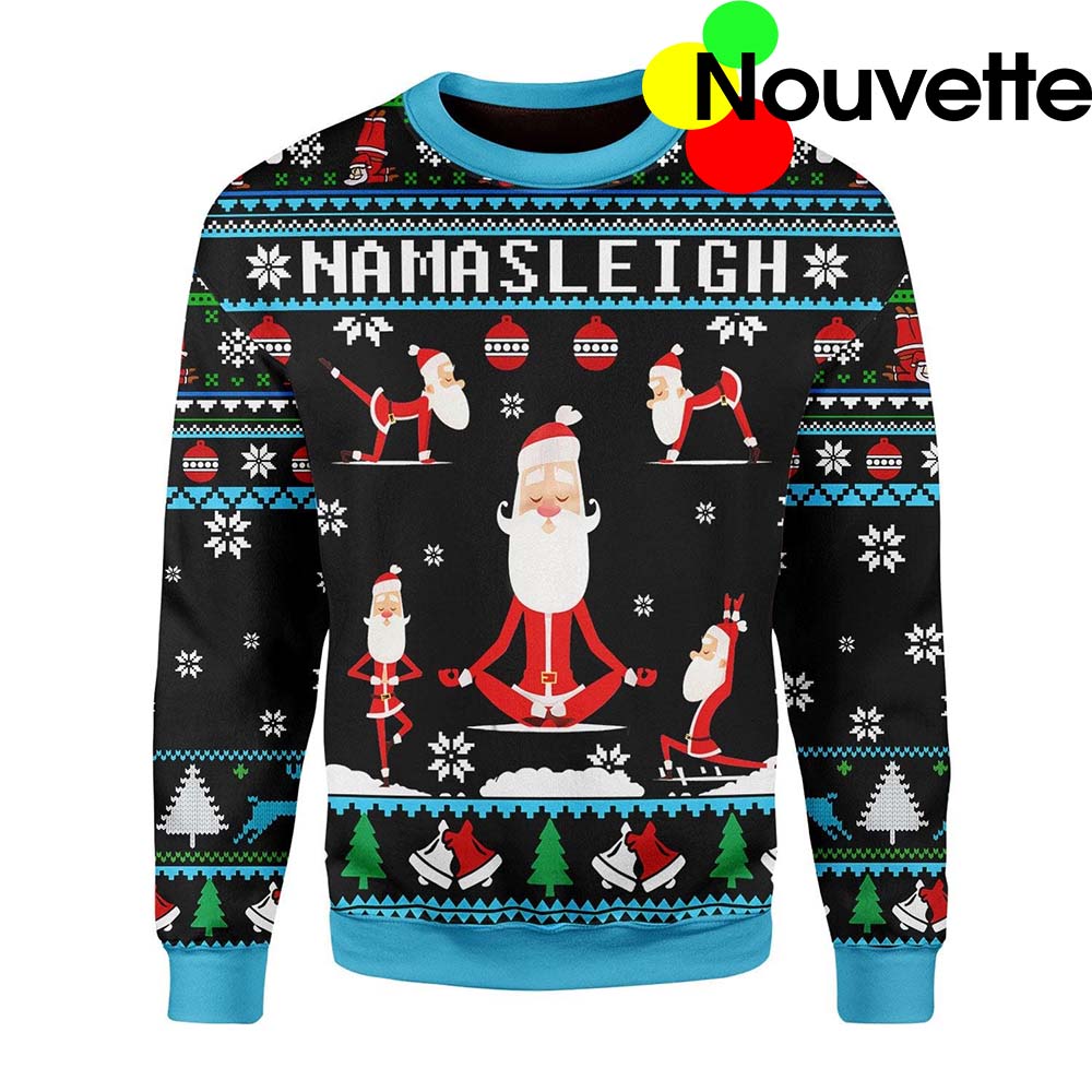 Namasleigh Santa Christmas Sweater Namasleigh Santa Christmas Sweater