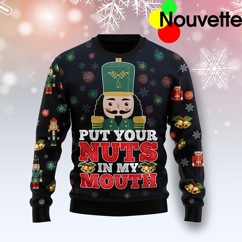 Put Your Nuts In My Mouth Christmas Sweater Put Your Nuts In My Mouth Christmas Sweater