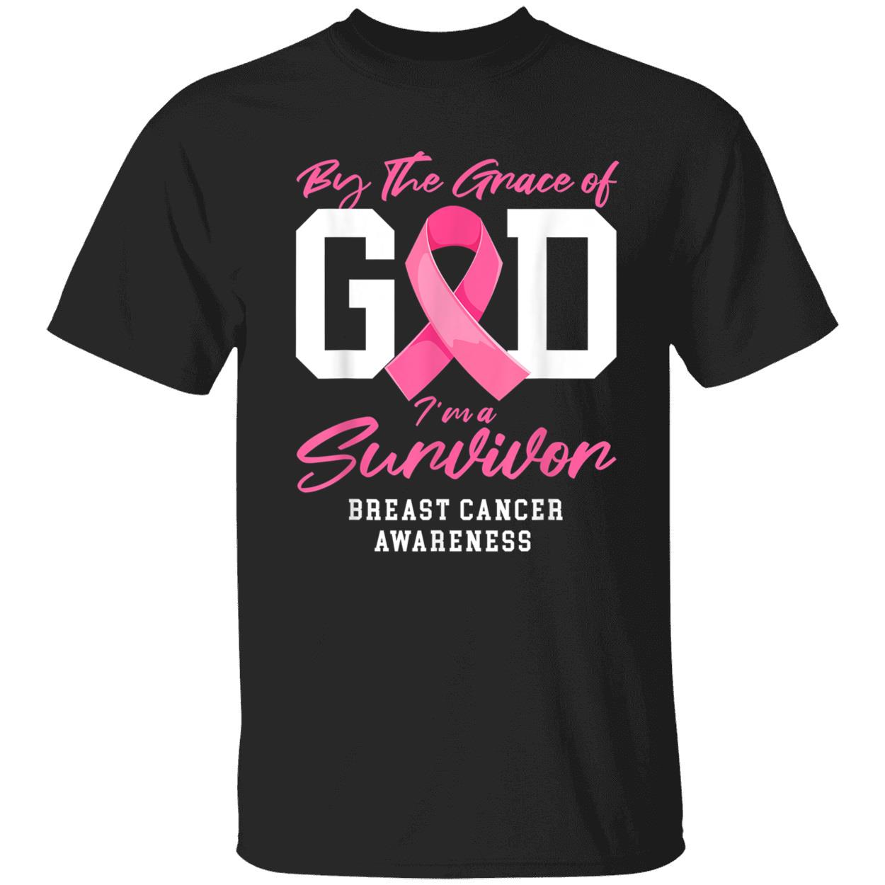 By The Grace Of God I’M A Survivor Breast Cancer Awareness Shirt By The Grace Of God I’M A Survivor Breast Cancer Awareness Shirt