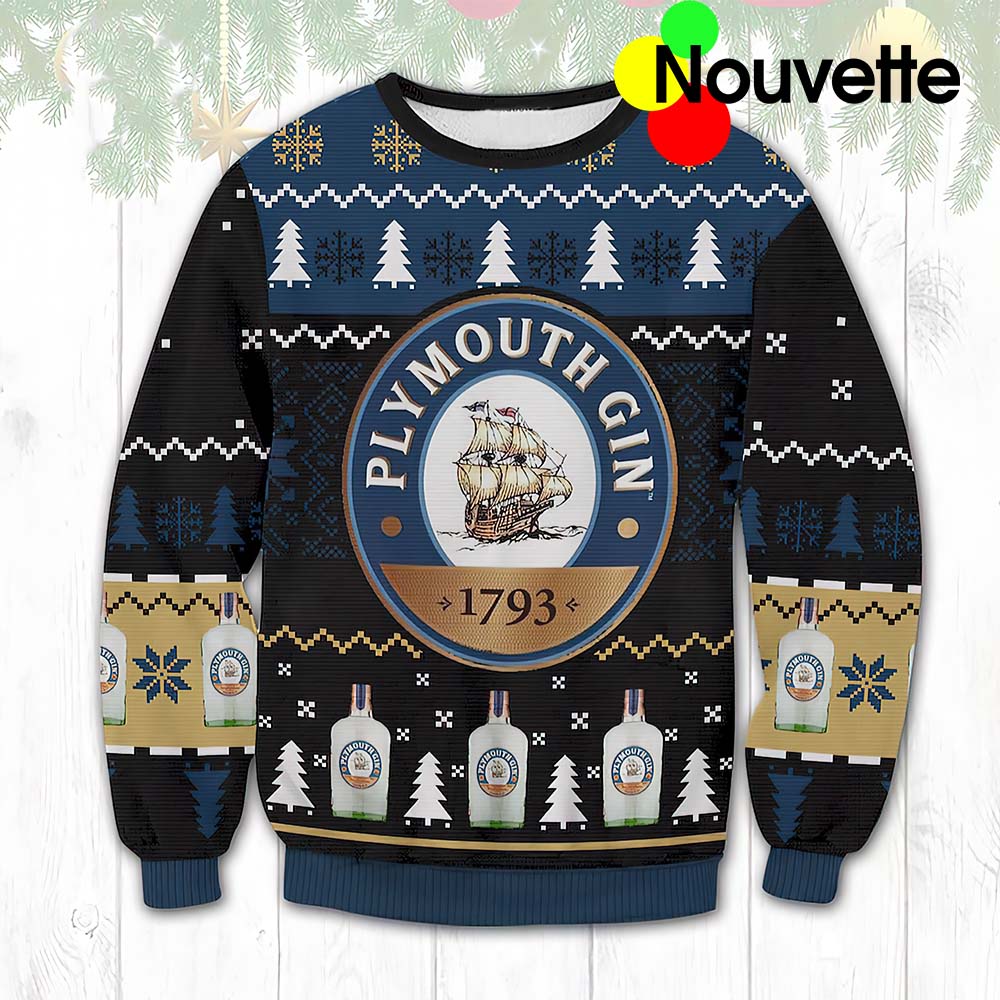 Plymouth Gin Ugly Christmas Sweater Plymouth Gin Ugly Christmas Sweater