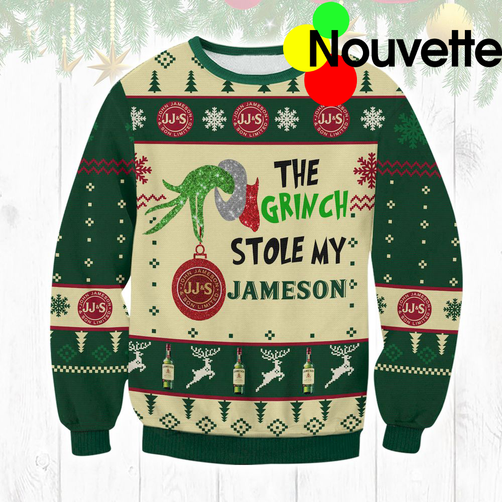 Grinch Stole Jameson Ugly Christmas Sweater