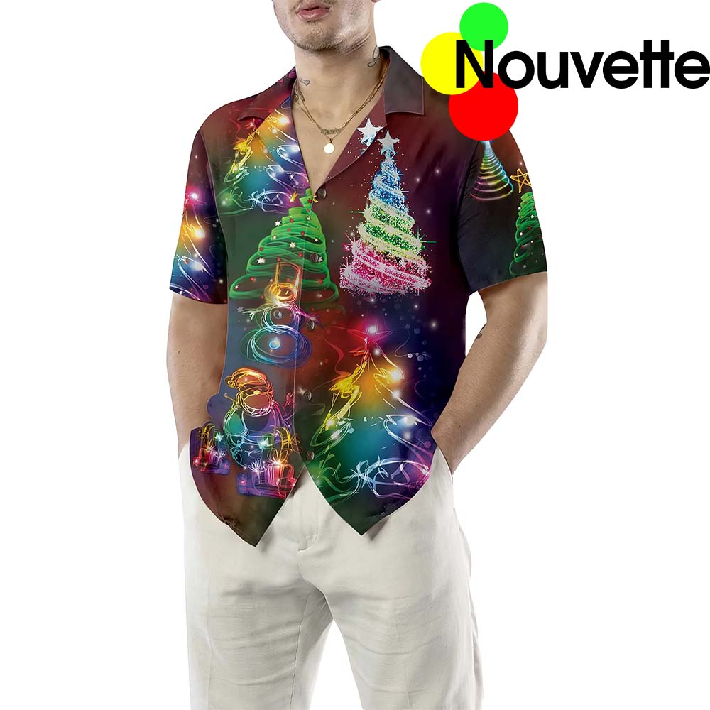 Bright Night Merry Christmas Hawaiian Shirt Bright Night Merry Christmas Hawaiian Shirt