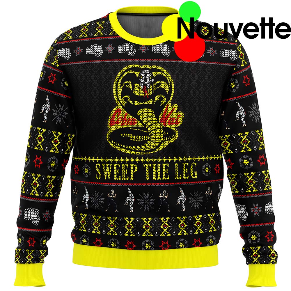 Cobra Kai Sweep The Leg Ugly Christmas Sweater