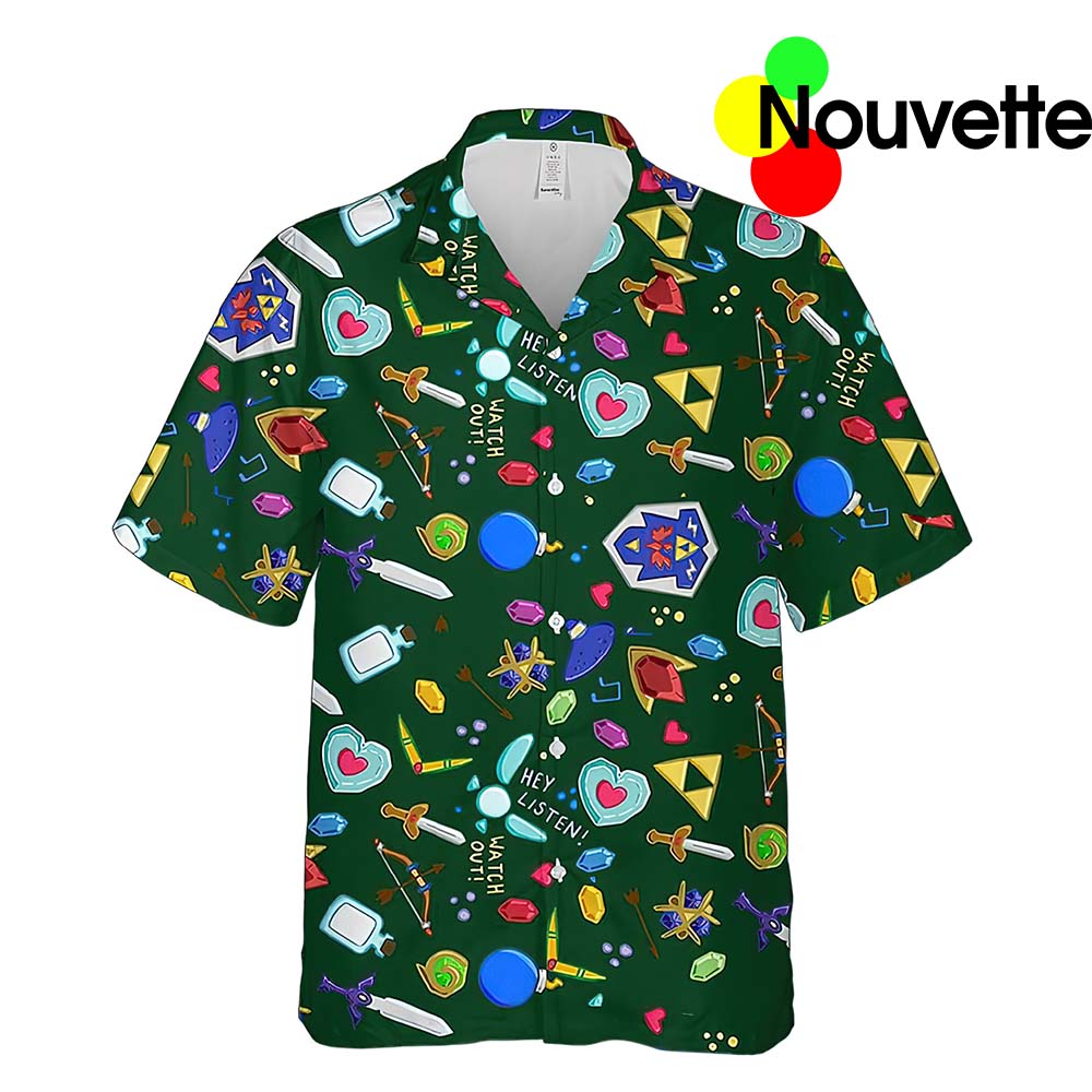 A Zelda Green Hawaiian Shirt A Zelda Green Hawaiian Shirt