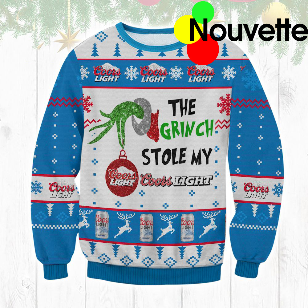 Grinch Stole Coors Light Ugly Christmas Sweater
