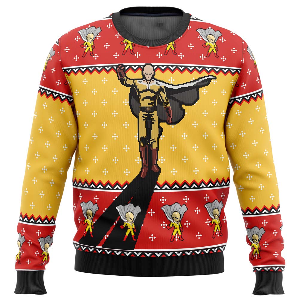 One Punch Man Saitama Christmas Sweater One Punch Man Saitama Christmas Sweater