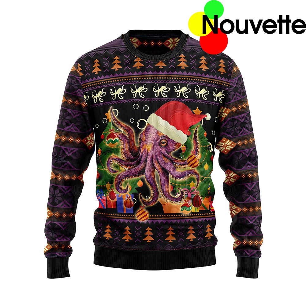 Octopus Ugly Christmas Sweater Octopus Ugly Christmas Sweater