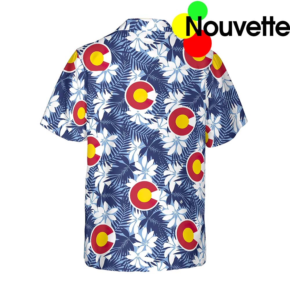Colorado Flag Seamless Pattern Usa Hawaiian Shirt Colorado Flag Seamless Pattern Usa Hawaiian Shirt