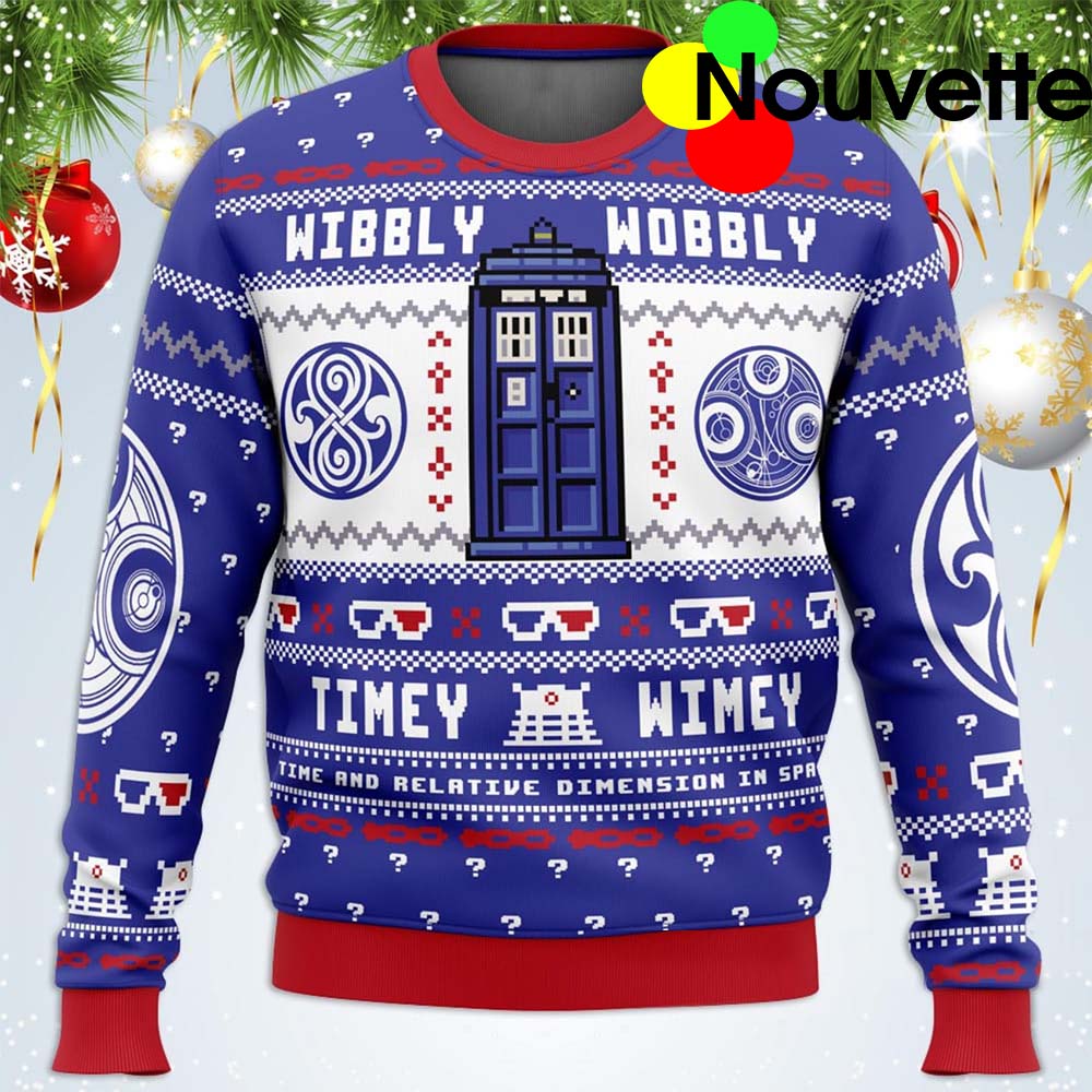 Wibbly Wobbly Timey Wimey Christmas Sweater