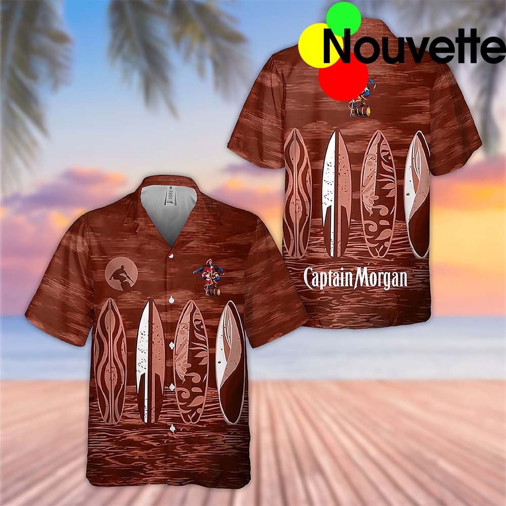 Captain Morgan Surfing Hawaiian Shirt Captain Morgan Surfing Hawaiian Shirt