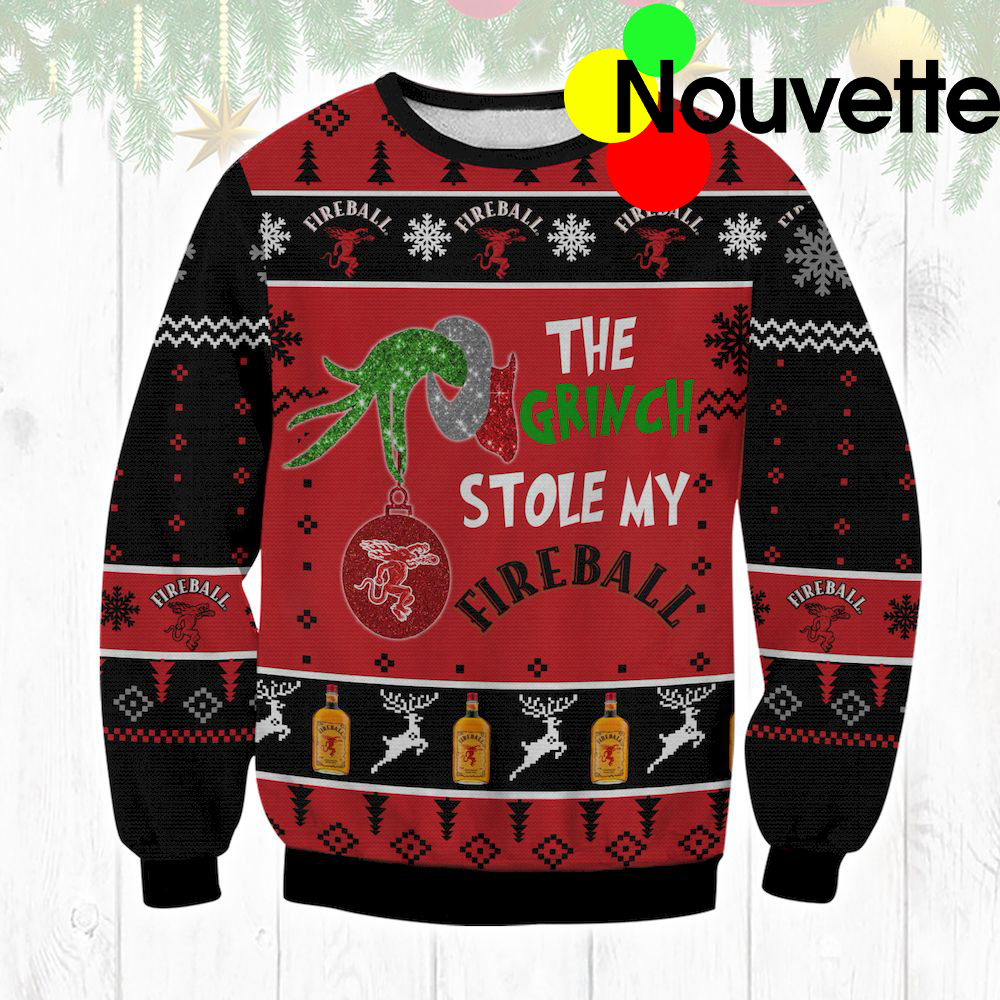 The Grinch Stole My Fireball Ugly Christmas Sweater The Grinch Stole My Fireball Ugly Christmas Sweater