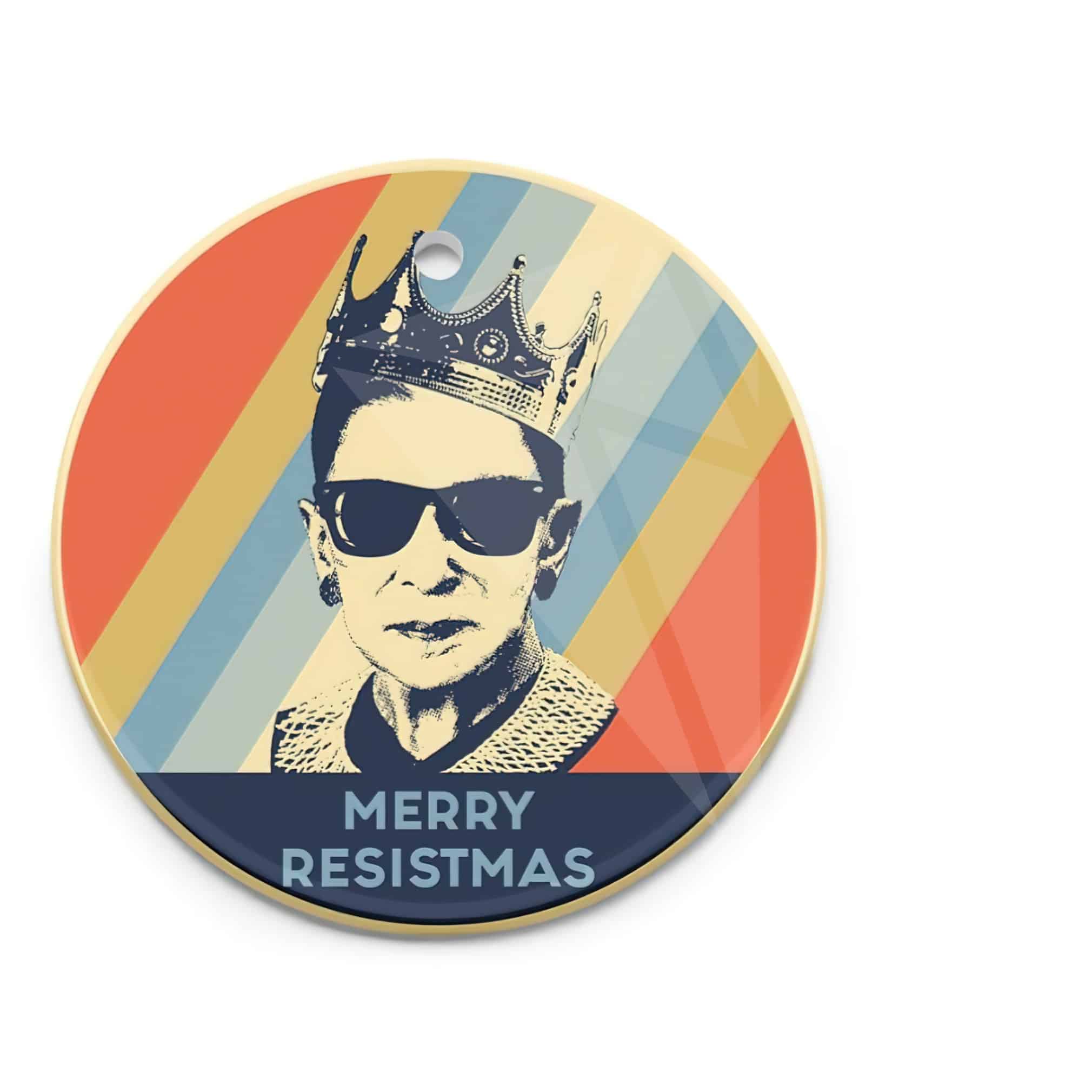 Rbg Merry Resistmas Ornament