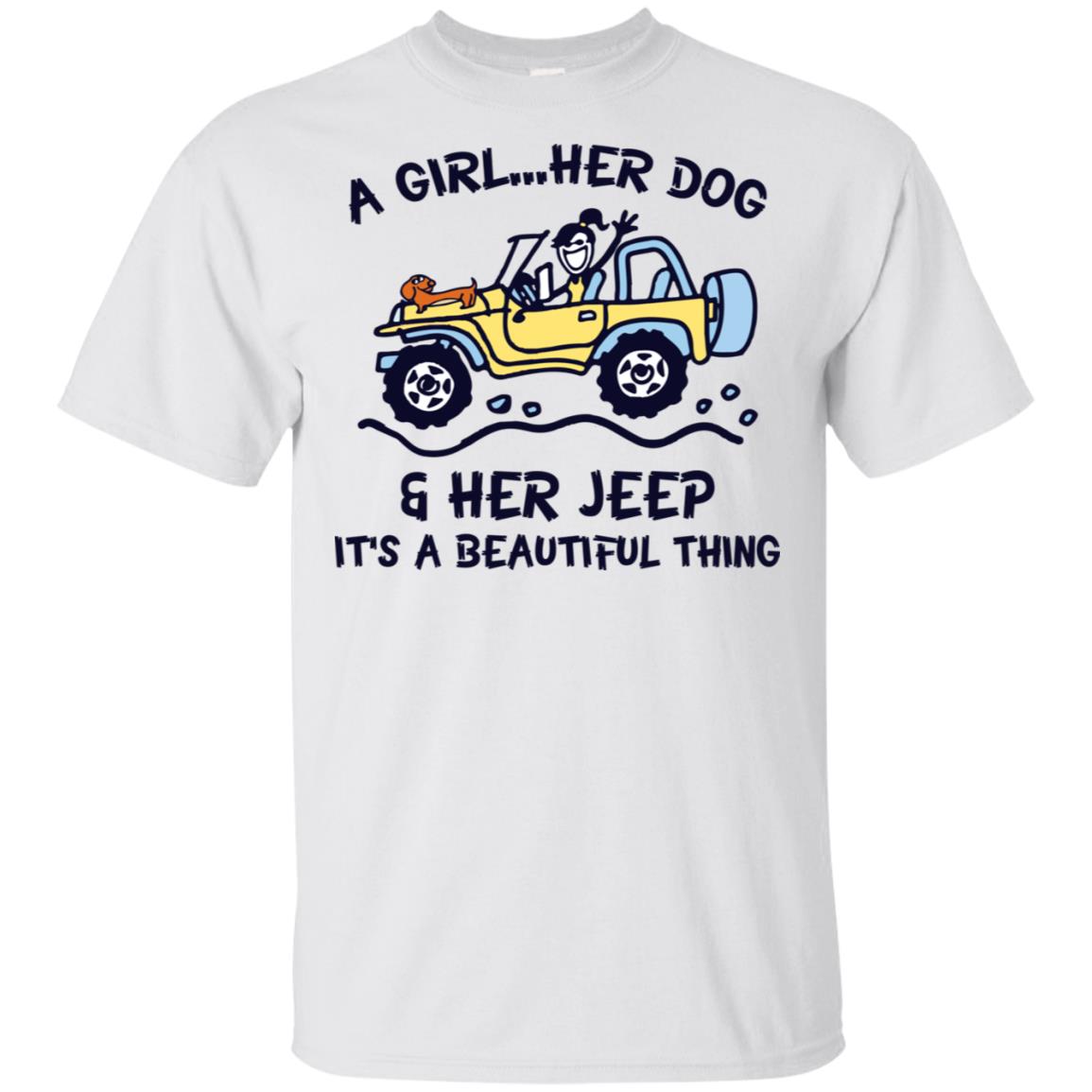 A Girl Her Chickens And Her Jeep It’S A Beautiful Thing Shirt