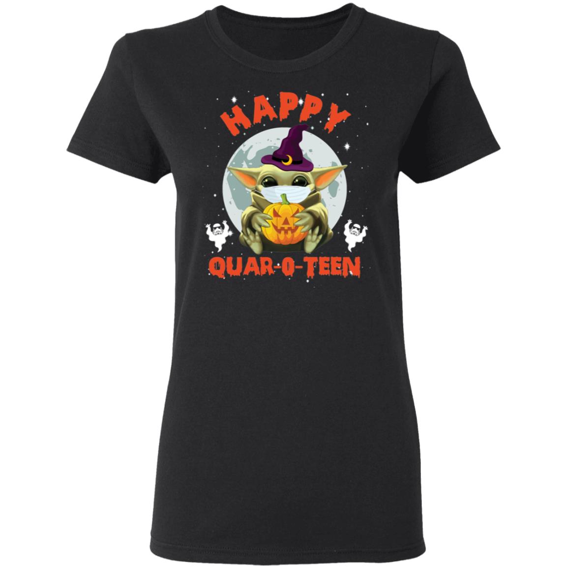 Baby Yoda Happy Quar O Teen Halloween Shirt Baby Yoda Happy Quar O Teen Halloween Shirt