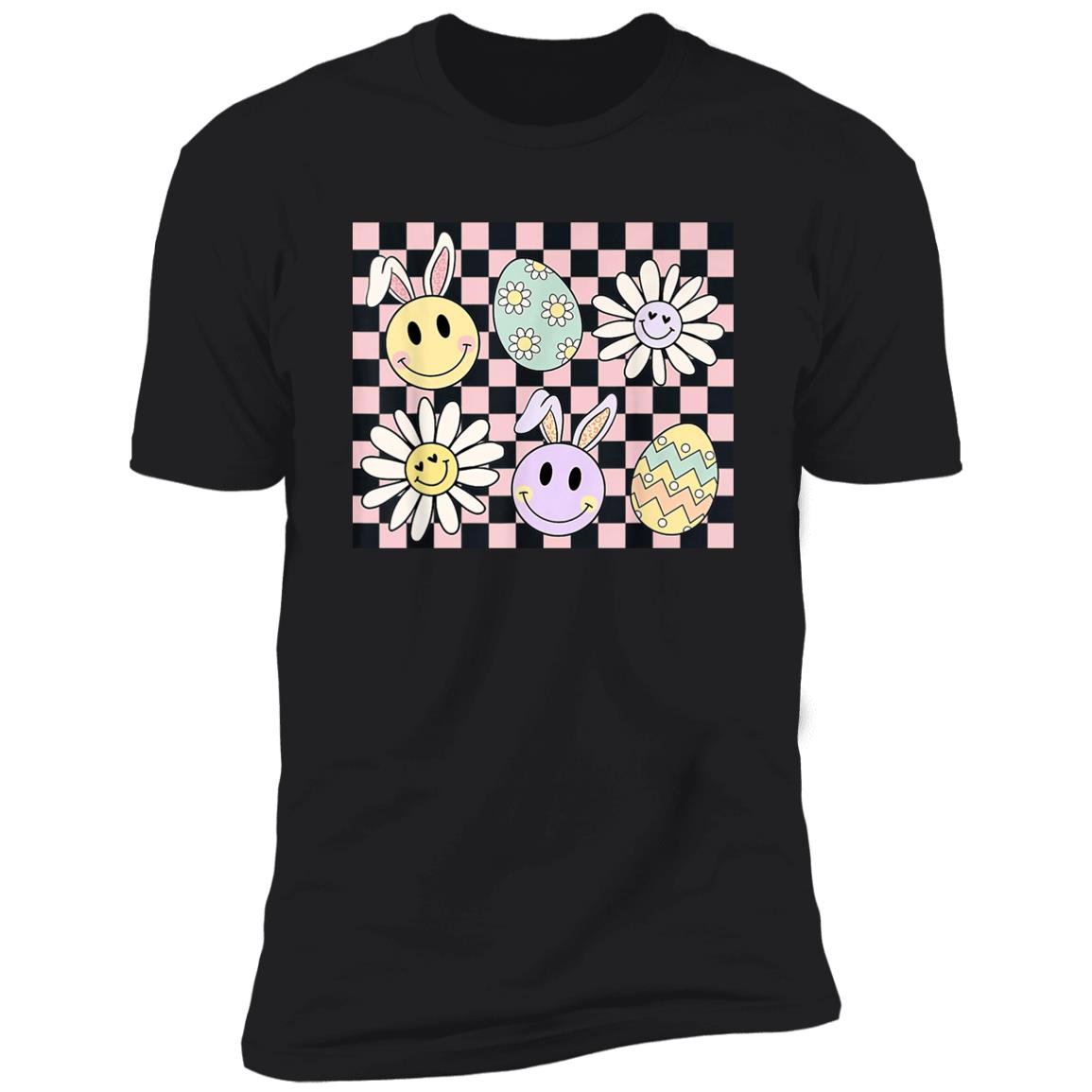 Easter Groovy Bunny Pastel Check Egg Shirt Easter Groovy Bunny Pastel Check Egg Shirt
