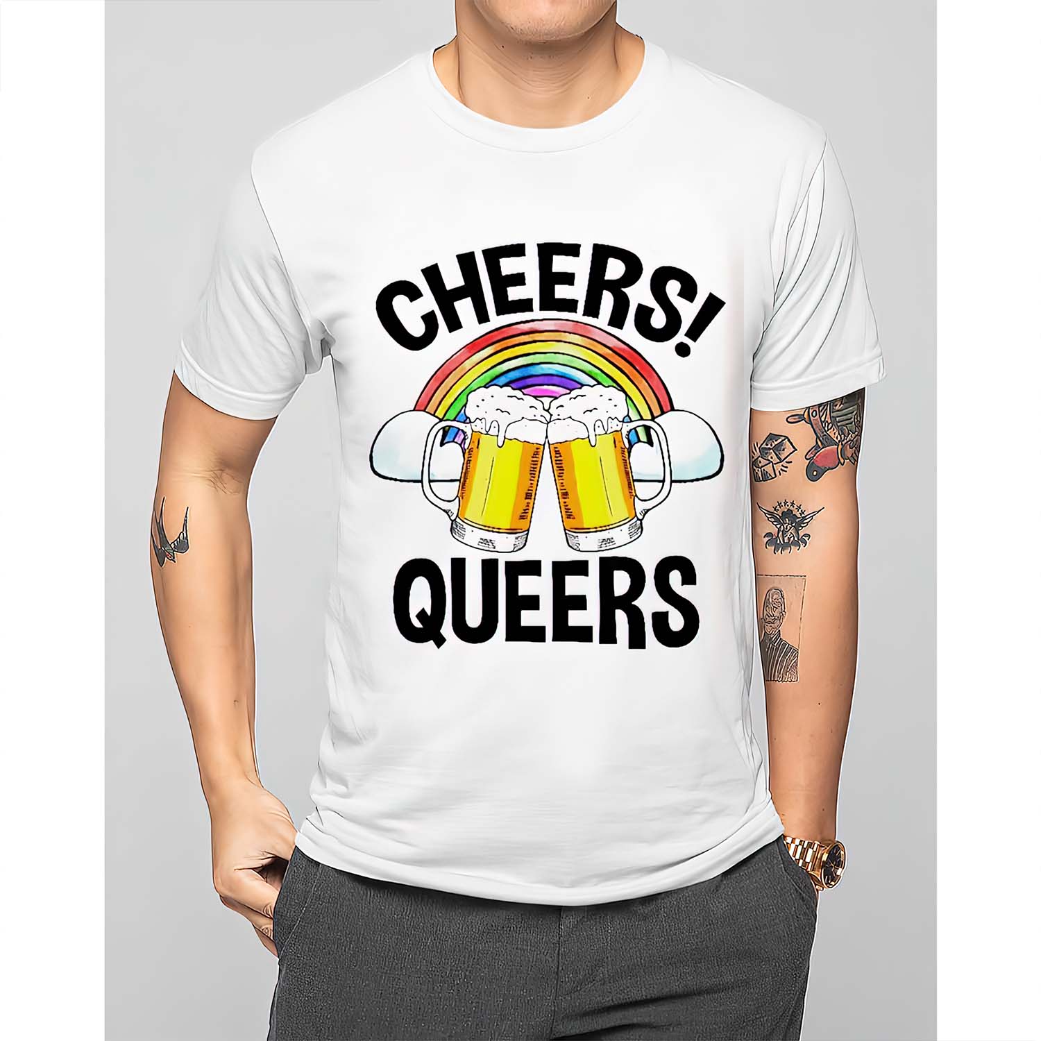 Cheers Queers Beer Rainbow Shirt Cheers Queers Beer Rainbow Shirt