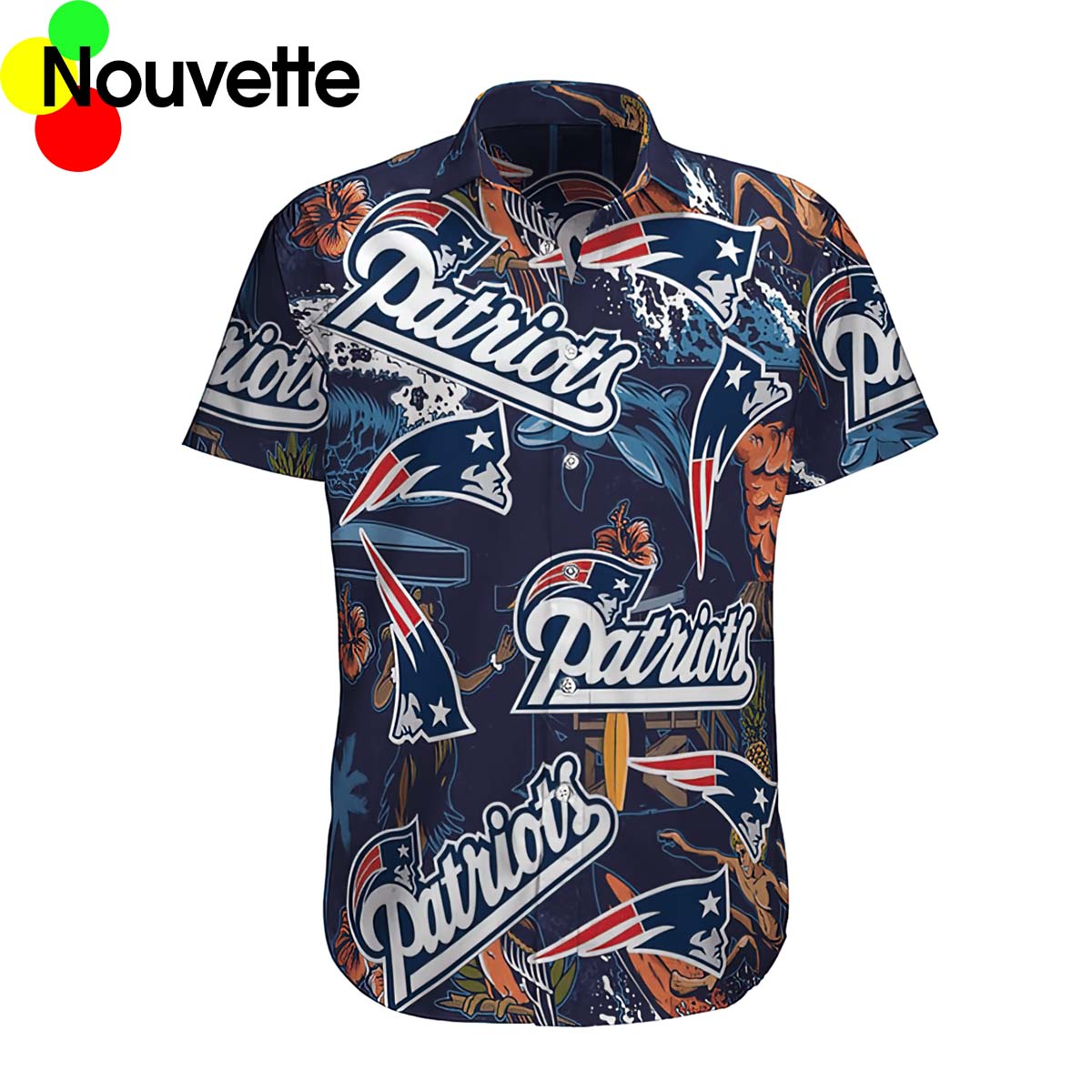 New England Patriots Tropical Hawaiian Shirt