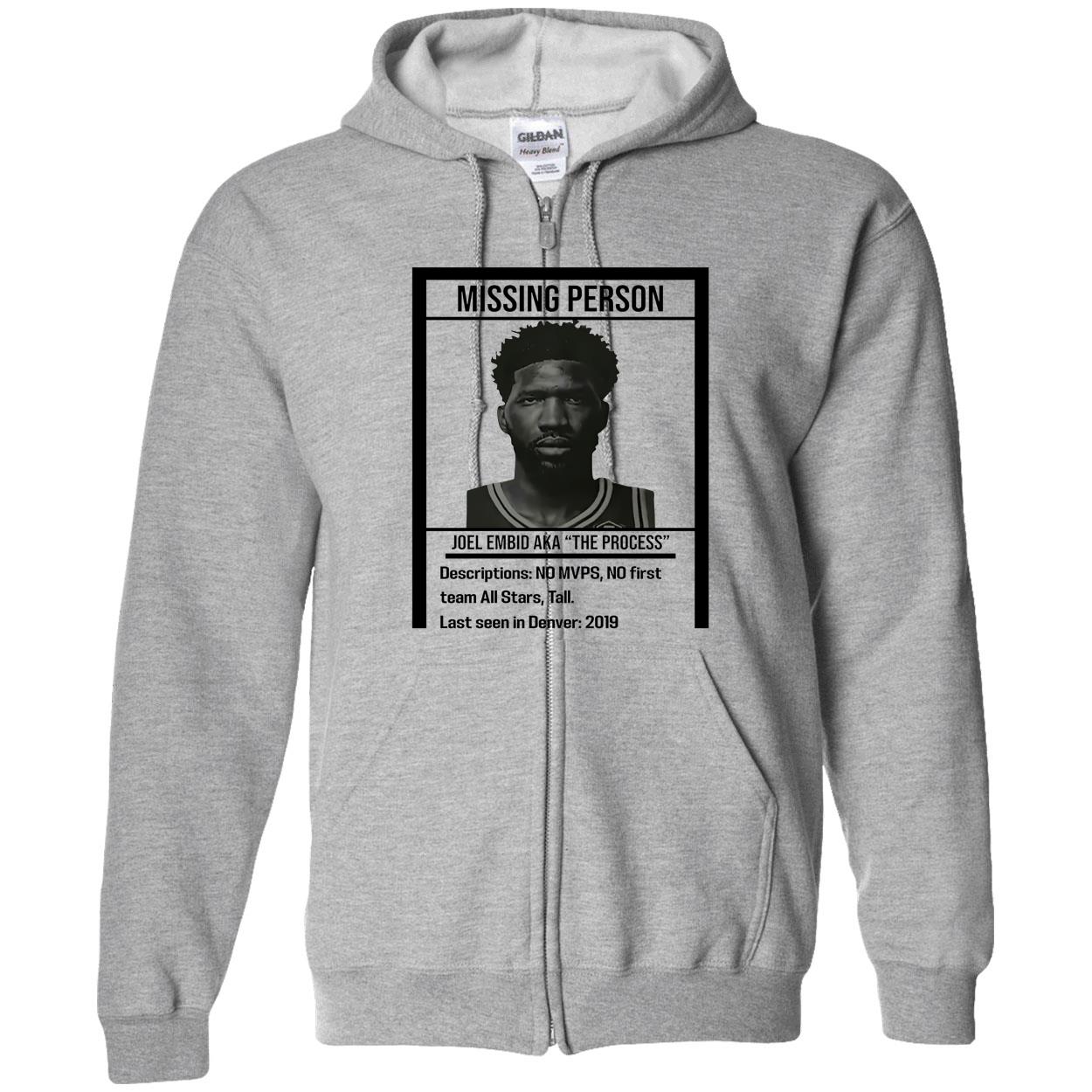 Missing Person Joel Embid Aka The Process Shirt Missing Person Joel Embid Aka The Process Shirt