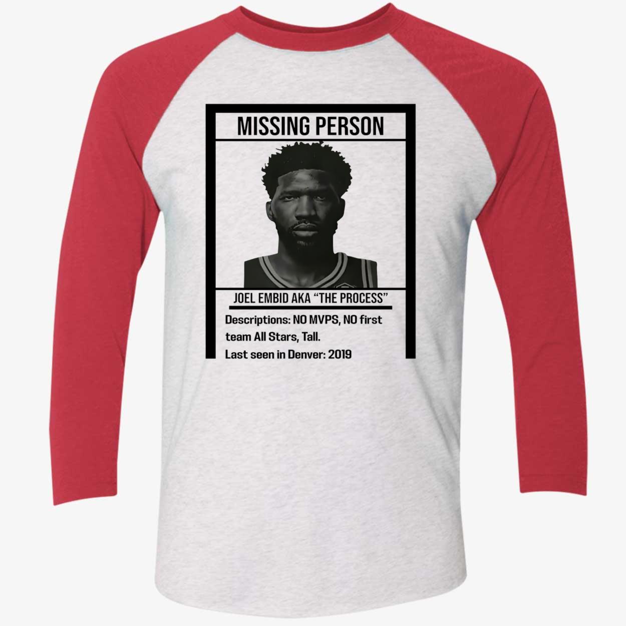 Missing Person Joel Embid Aka The Process Shirt Missing Person Joel Embid Aka The Process Shirt