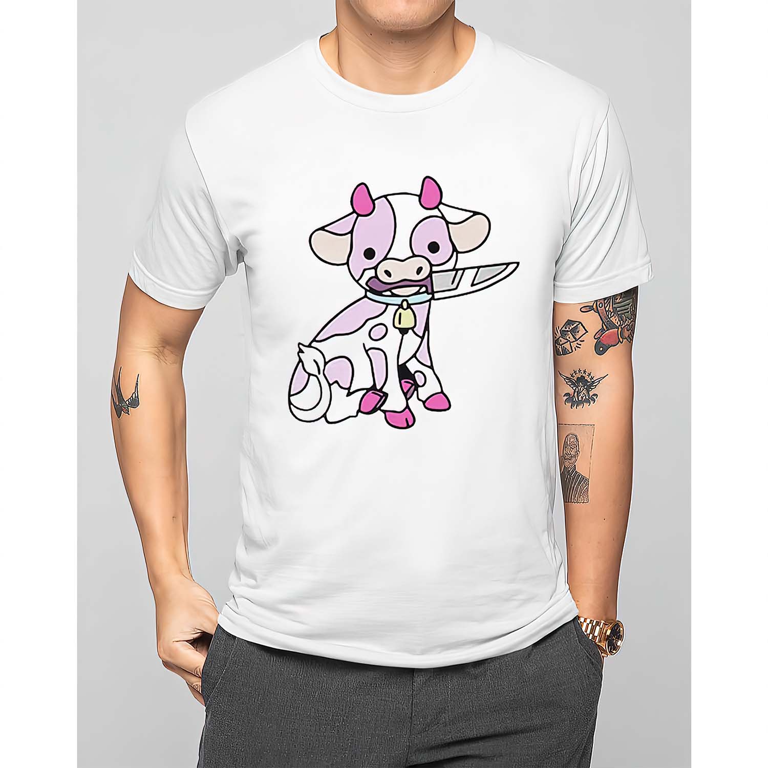Pink Cow Knife Shirt Pink Cow Knife Shirt