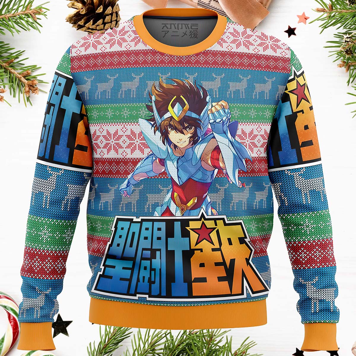 Saint Seiya Alt Ugly Christmas Sweater