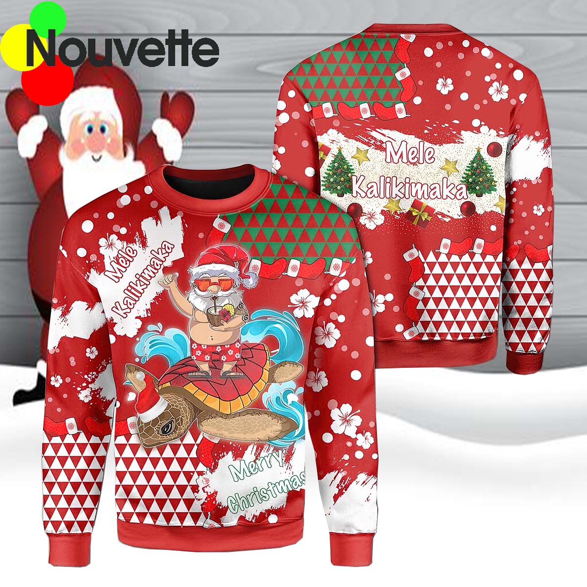 Santa Mele Kalikimaka Christmas Sweater