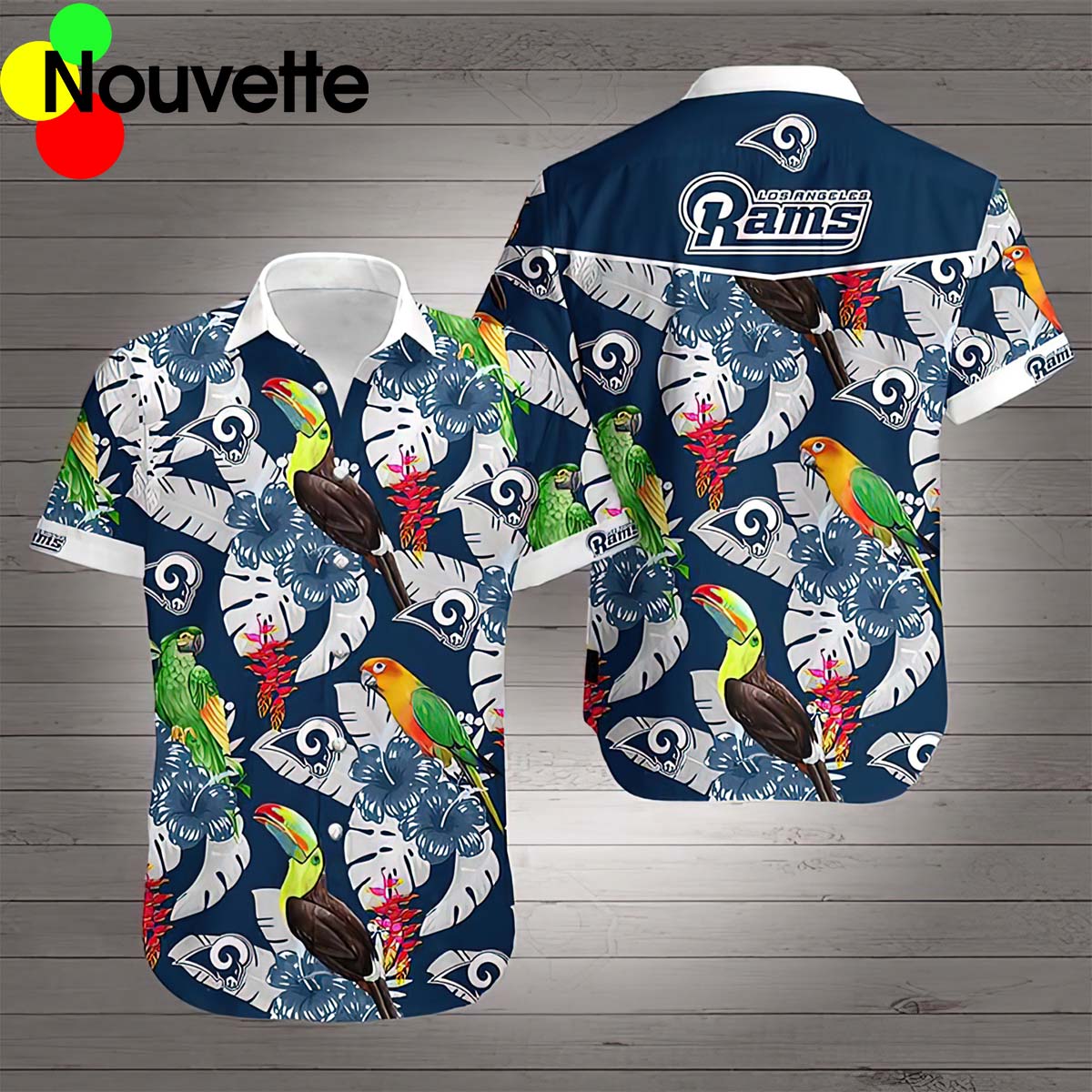 Los Angeles Rams Parrot Hawaiian Shirt Los Angeles Rams Parrot Hawaiian Shirt