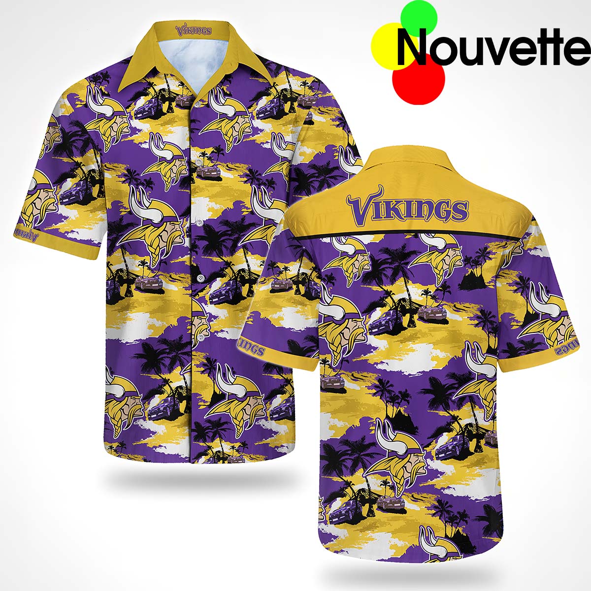 Minnesota Vikings Palm Trees Hawaiian Shirt Minnesota Vikings Palm Trees Hawaiian Shirt