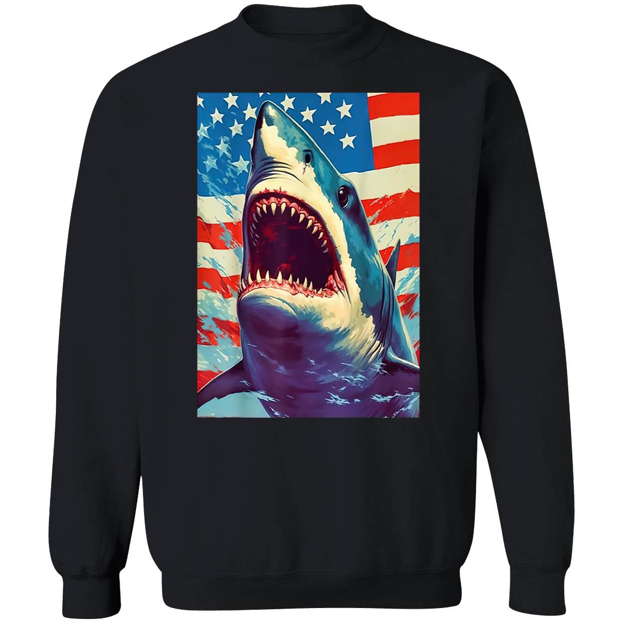 Sharks The Pop Art Patriotic Predator Shirt Sharks The Pop Art Patriotic Predator Shirt