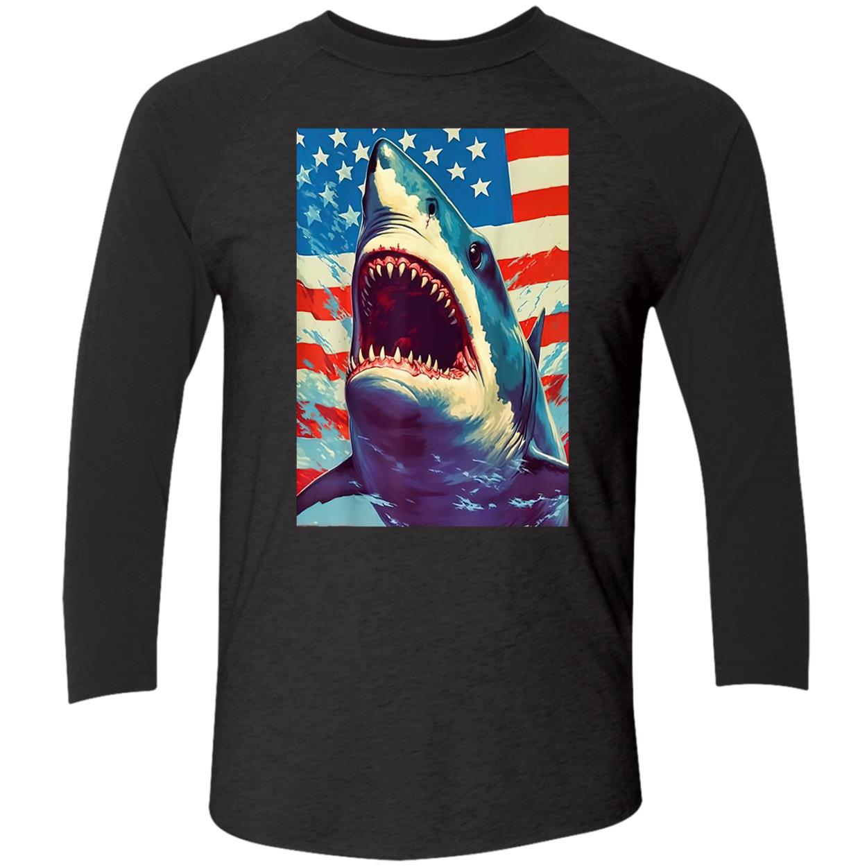 Sharks The Pop Art Patriotic Predator Shirt Sharks The Pop Art Patriotic Predator Shirt