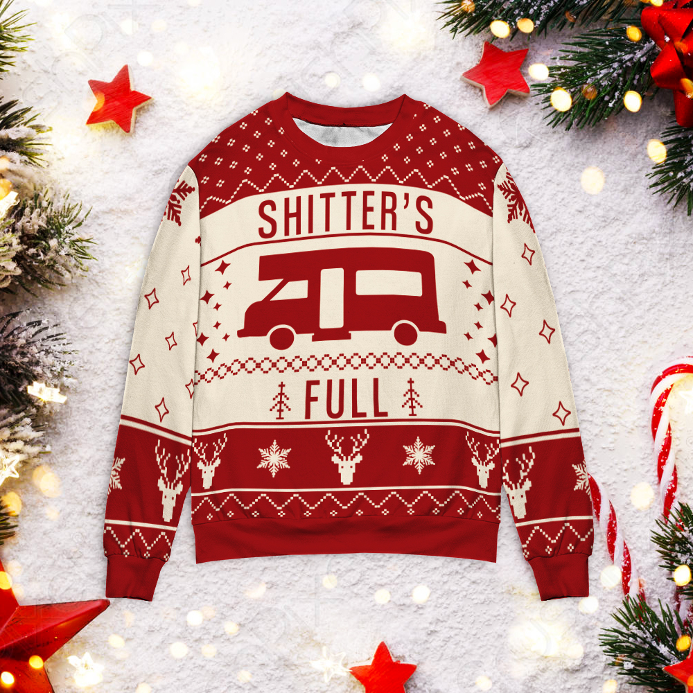 Shitter’S Full Christmas Ugly Sweater Shitter’S Full Christmas Ugly Sweater