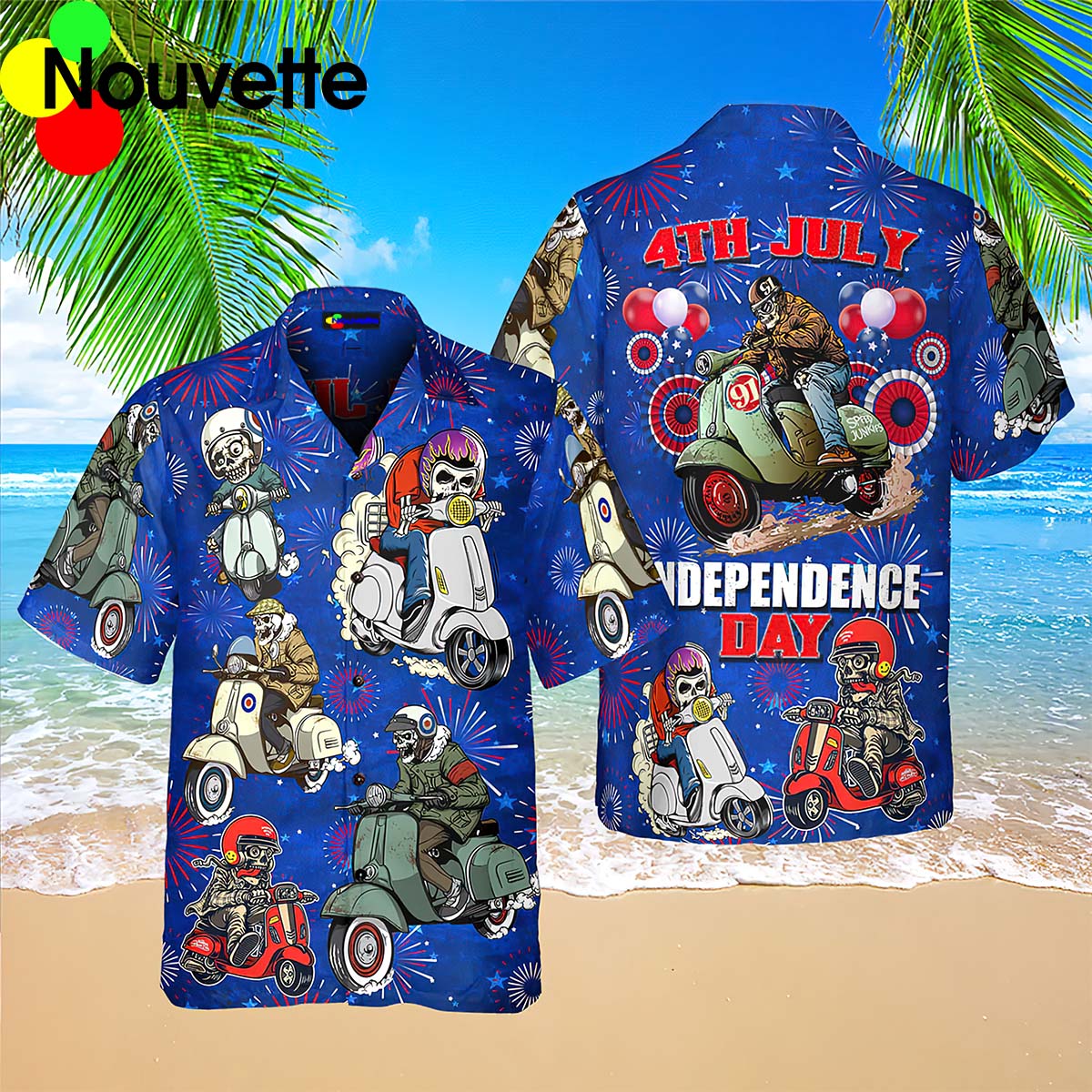 Scooter Skeleton 4Th Of July Independence Day Hawaiian Shirt Scooter Skeleton 4Th Of July Independence Day Hawaiian Shirt