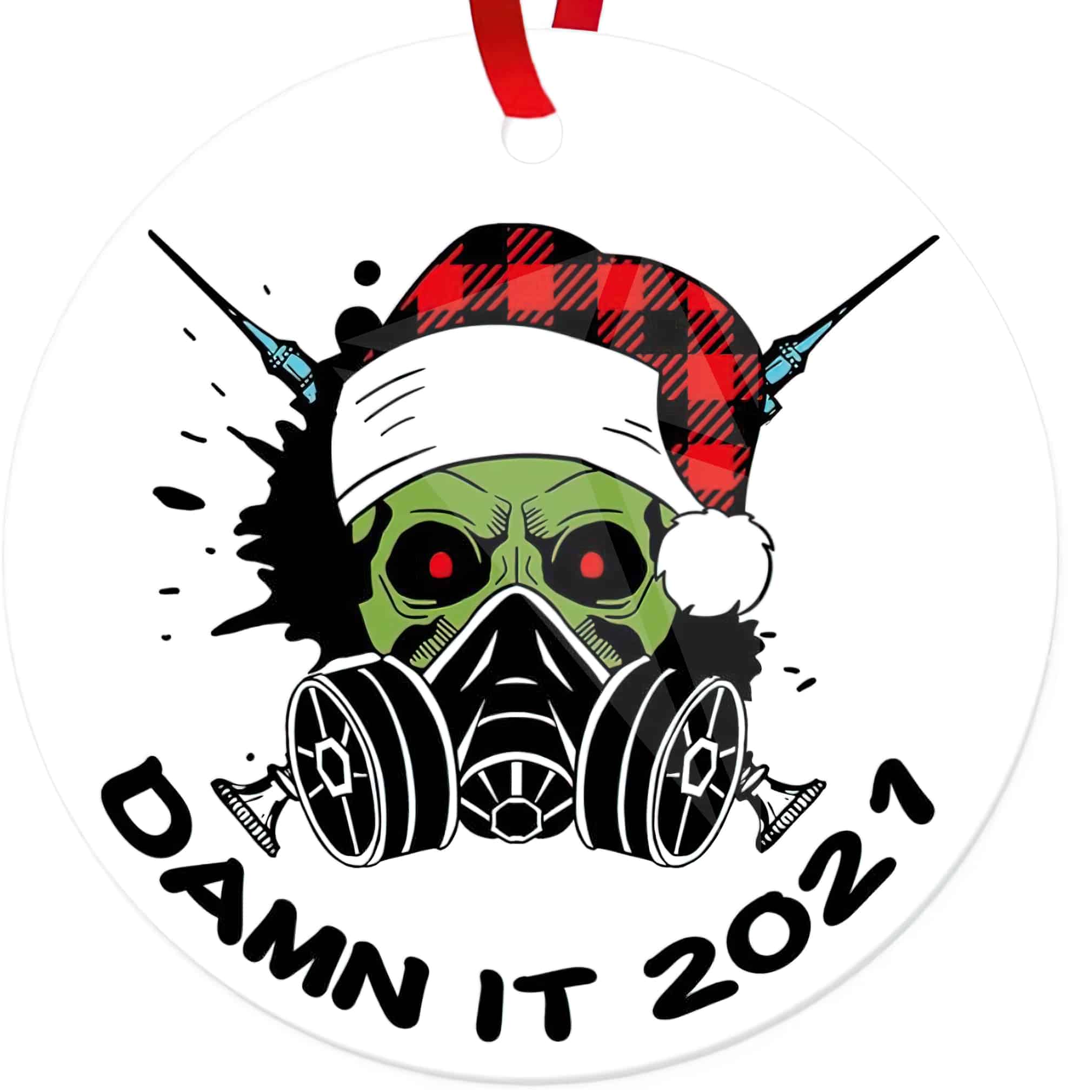 Skull With Gas Mask 2021 Christmas Ornament Skull With Gas Mask 2021 Christmas Ornament