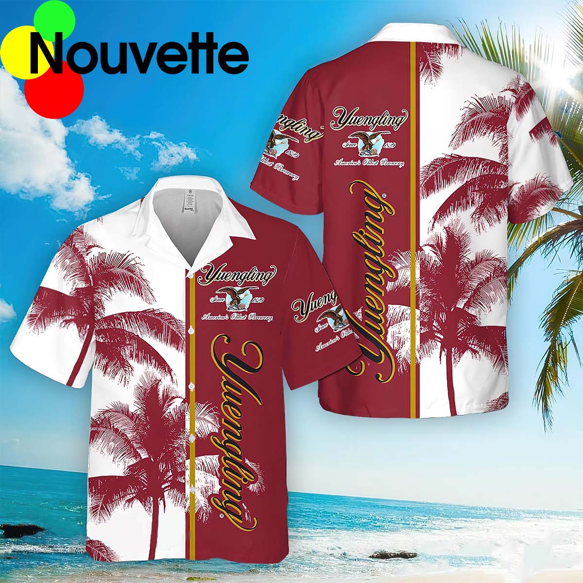 Yuengling Palm Tree Hawaiian Shirt Yuengling Palm Tree Hawaiian Shirt